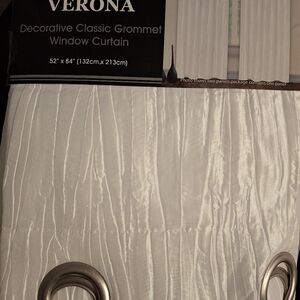 Dainty Home White Crushed Silk Curtains